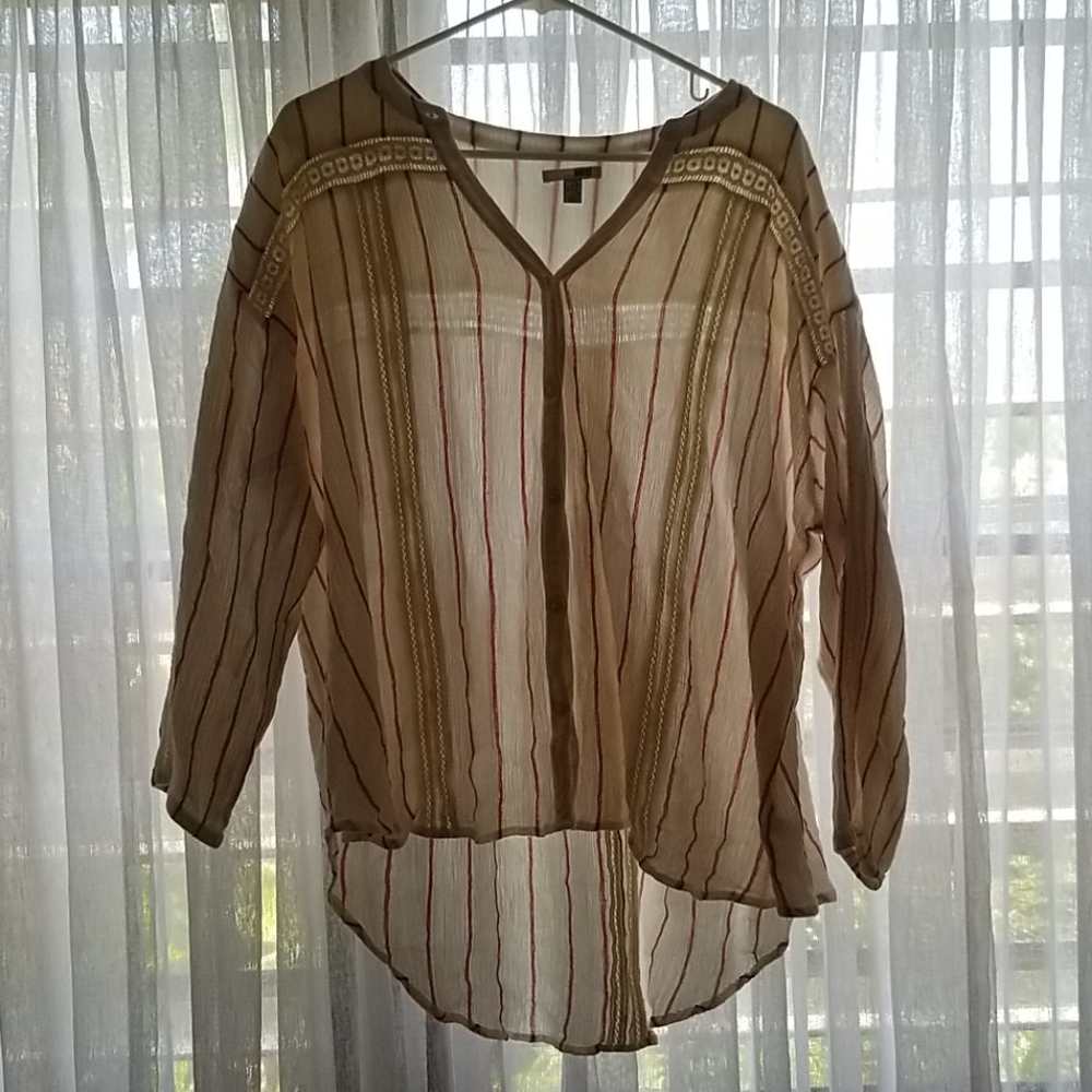 Amuse society boho flowing high low top.